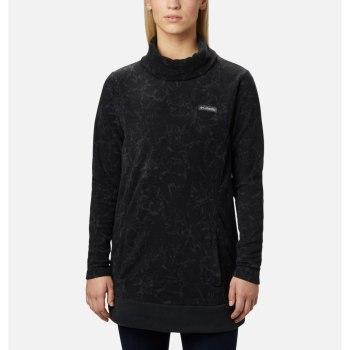Columbia Ženske Majice S Kapuljačom - Ali Peak Fleece Tunic Crne | USOE-75420